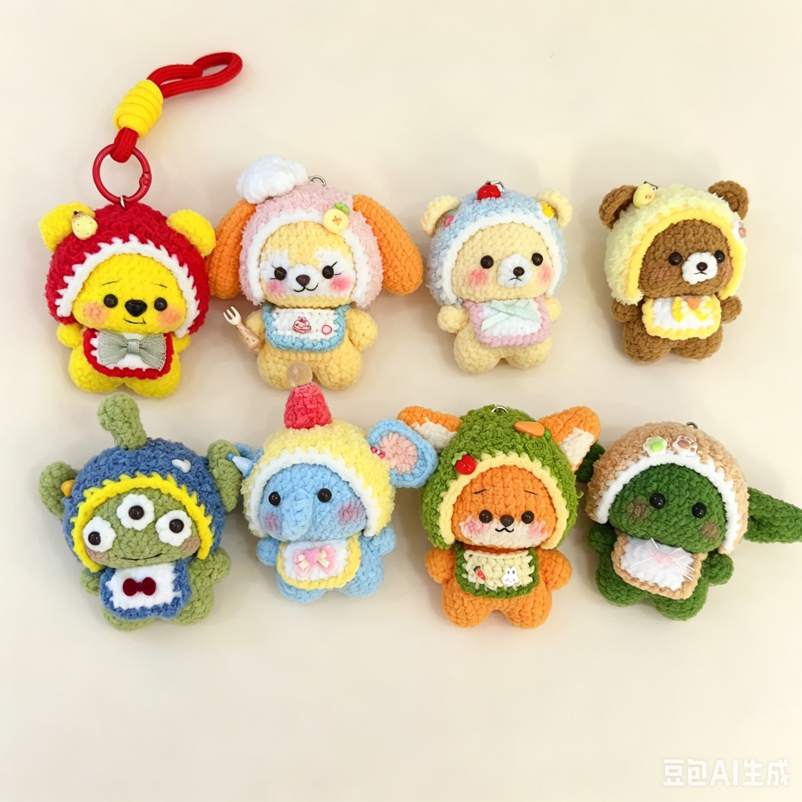 vivi crochet baby dolls kit, keychains or stands